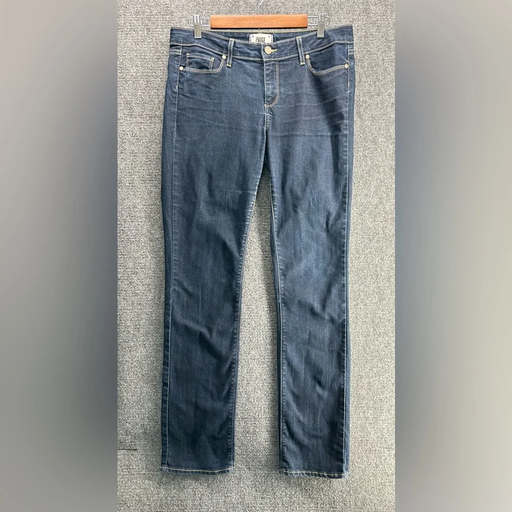 PAIGE Blue Denim Peg Straight Jeans Size 32